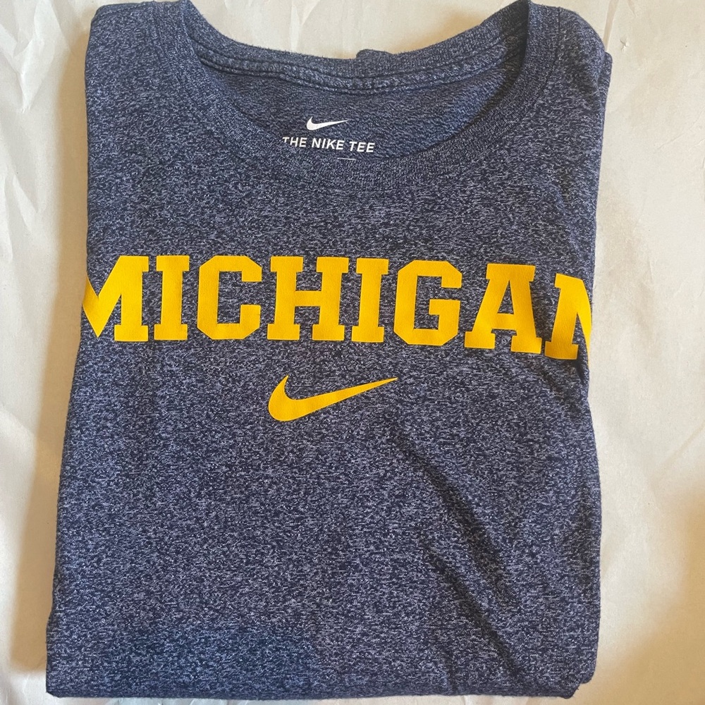 Nike Michigan Tee in Blue and Yellow